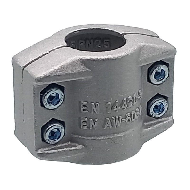 DN 200 Klemmschale Aluminium Spannbereich 222 - 229 mm für Schlauch ID x AD 200 x 224 mm - PN 16 bar