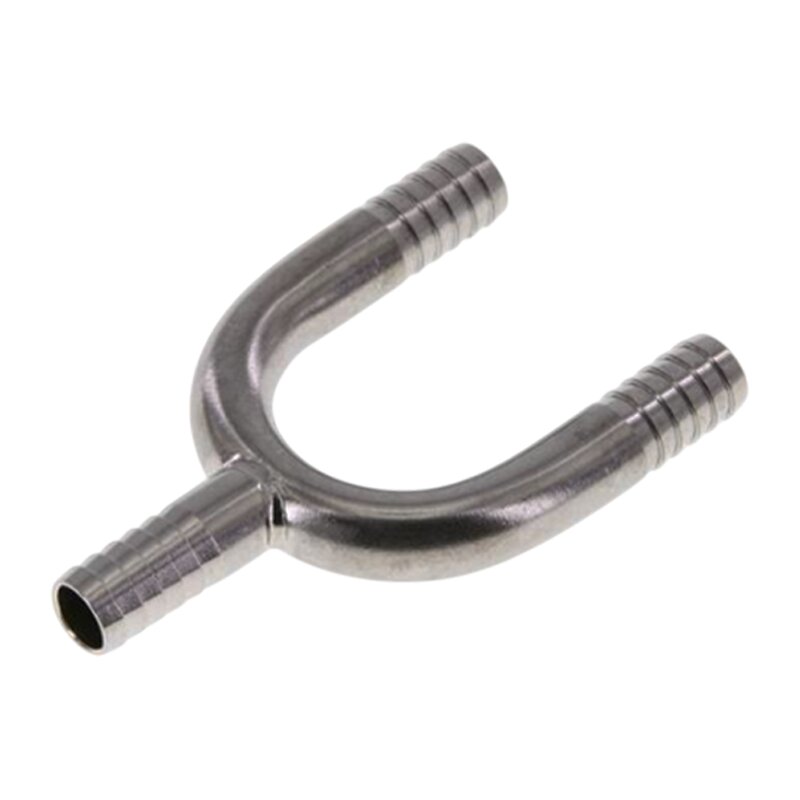 9 mm - 3/8" Zoll 90° Y-Stück Schlauch Verbinder Verteiler Tülle Kupplung Reparatur Edelstahl VA 1.4301