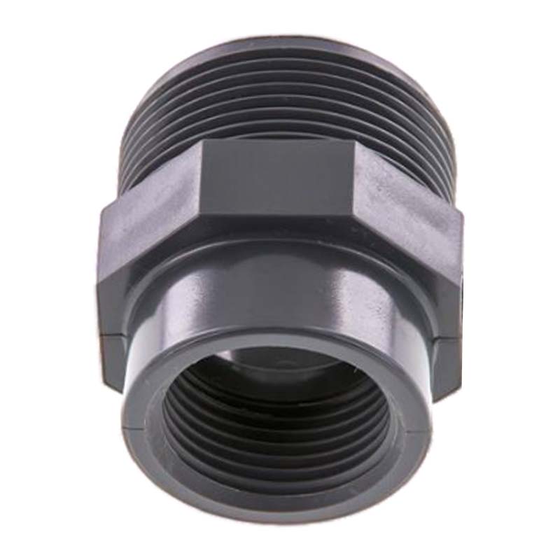 4" x 3" PVC Fitting Gewinde Muffennippel Außen x Innengewinde reduziert - PN 10 bar