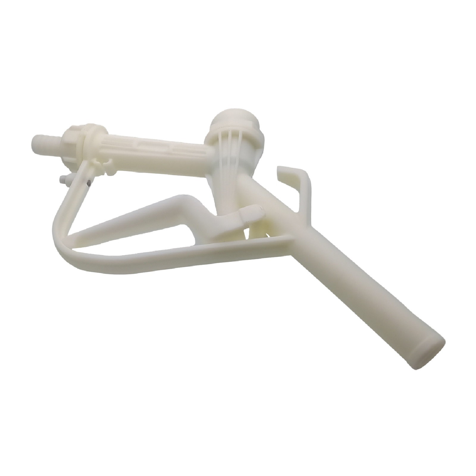 Zapfpistole (PP) weiss Anschluss 1" auf Auslass 1" (für leicht ätzende Flüssigkeiten)