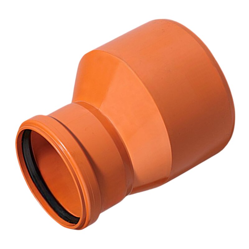 250 x 315 mm PVC Reduzierstück exzentrisch Abfluß Abwasser HT KG Rohr SN4 Muffe Stutzen rostbraun