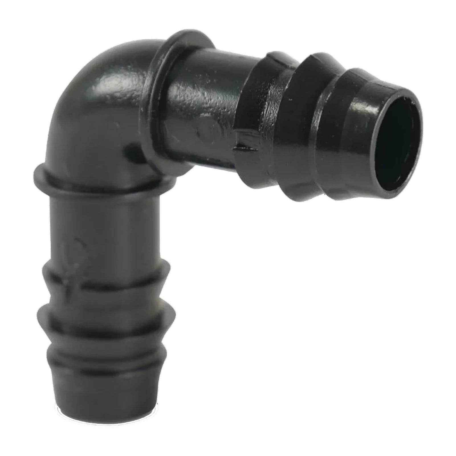 20 mm POM Winkel 90° Schlauch Verbinder Stutzen Tülle Kupplung Tropf Fitting schwarz PN 4 bar