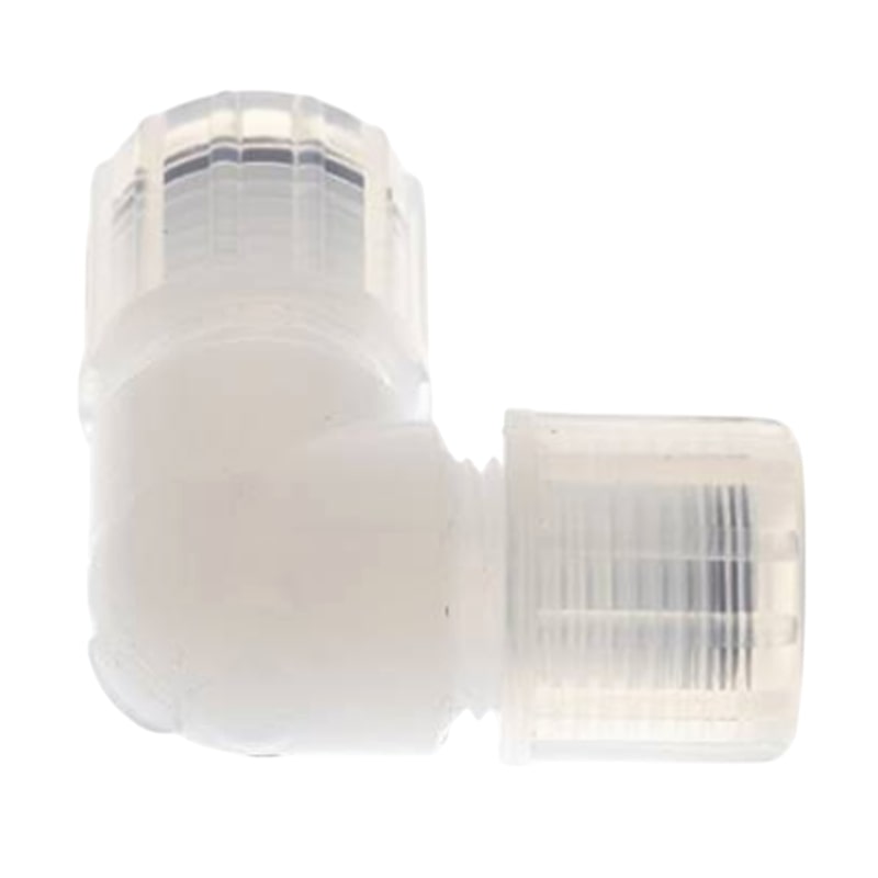10 x 8 mm Winkel 90° Kupplung PFA Verschraubung Verbinder PA PP Schlauch FDA - PN 10 bar