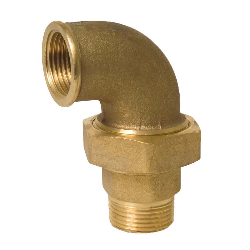2" Winkelverschraubung 90° Nr. 96 Innen x Außengewinde IG x AG Messing Fittings PN 40 bar