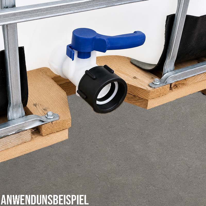 S60 x 6 IBC Adapter mit Innengewinde IG 2" Container Fass Tank Zubehör PN10 bar
