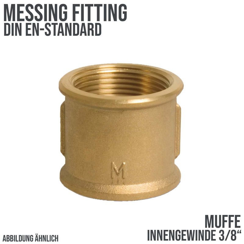 3/8" Muffe Nr. 270 Innen x Innengewinde IG Messing Fittings PN 30 bar