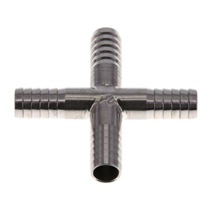 6 mm - 1/4" Zoll Kreuz Schlauch Verbinder Verteiler Tülle Kupplung Reparatur Edelstahl VA 1.4301