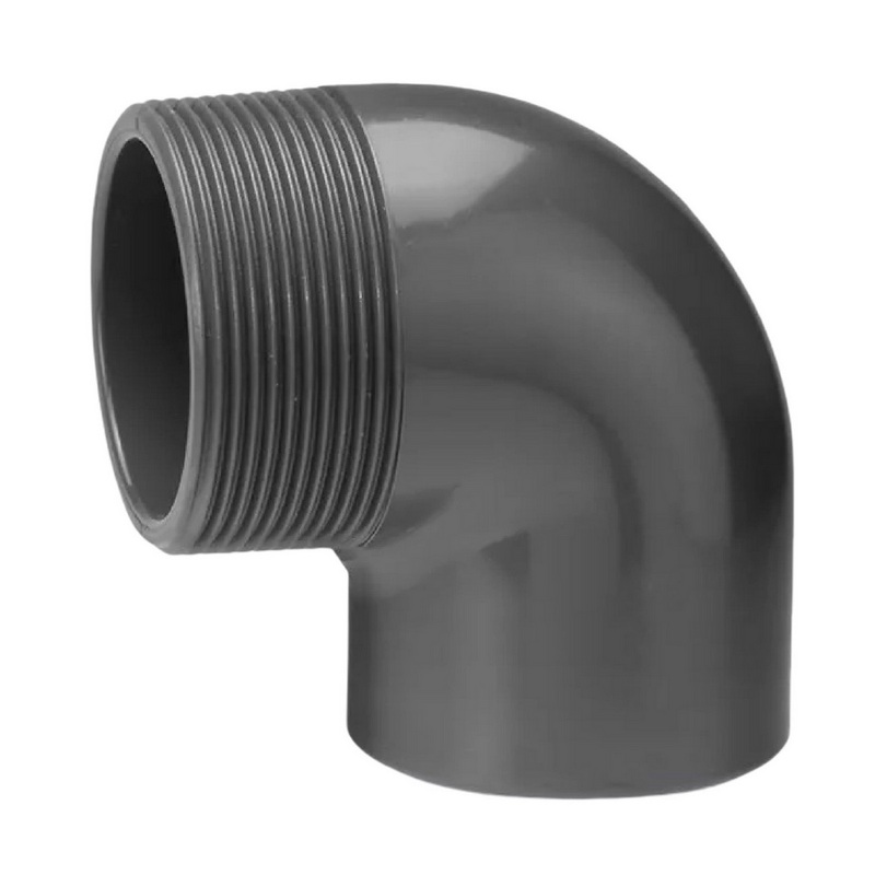 63 mm PVC Klebe Fitting Winkel 90° Außengewinde AG 63 mm x 2" Muffe Verbinder - PN 10 bar