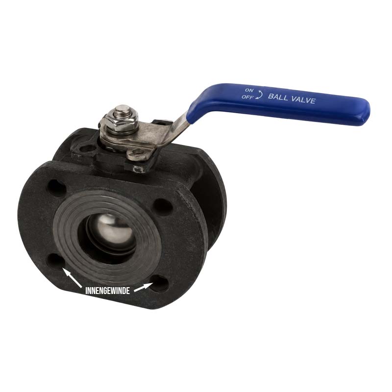 DN 20 Flansch Kugelhahn Kompakt Stahl Kugel 1.4408 Wasser Öl Luft Kraftstoff - PN 40 bar