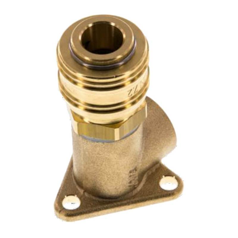 1/2" Wand Verteiler Dose Innengewinde IG auf 1-fach Kupplungdose NW 7,2 Messing