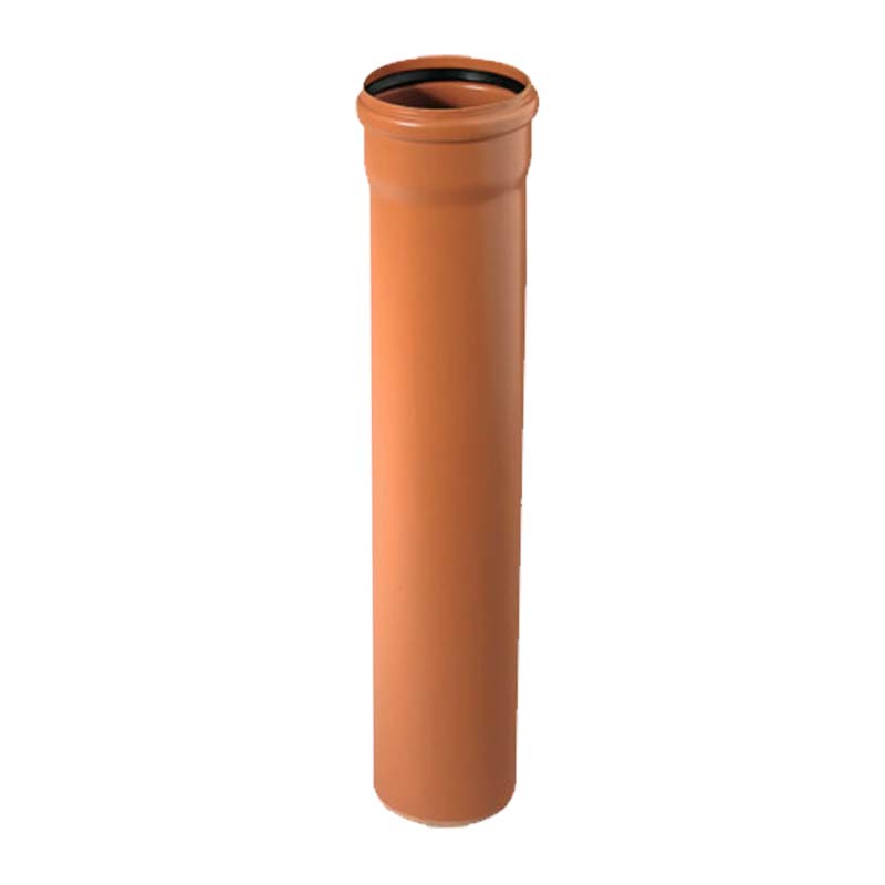 110 x 3,2 mm PVC Abfluß Abwasser HT KG Rohr SN4 rostbraun - 5,0 m Fixlänge