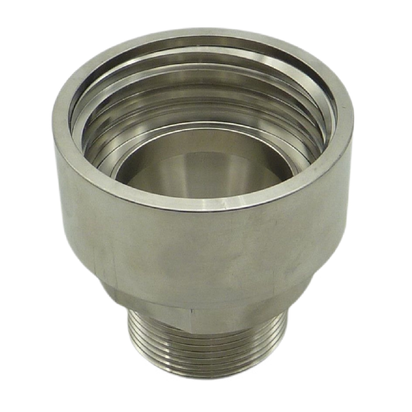 S60 x 6 IBC Adapter mit Außengewinde AG 3" Edelstahl AISI 316 Container Fass Tank Zubehör PN16 bar