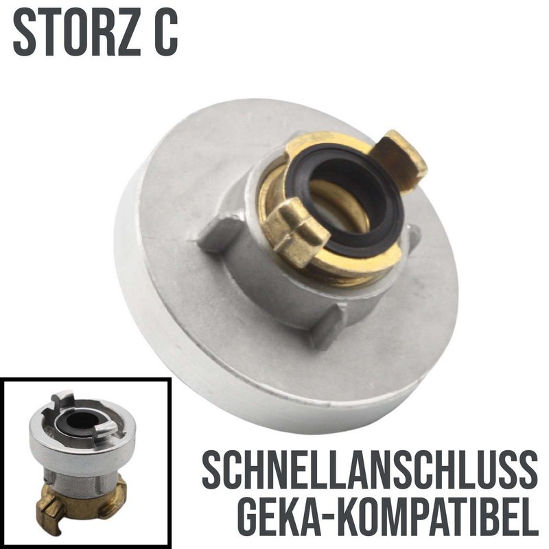 STORZ C DN 52 KA 66 Übergangsstück Adapter -> Schnellanschluss Kupplung GEKA kompatibel
