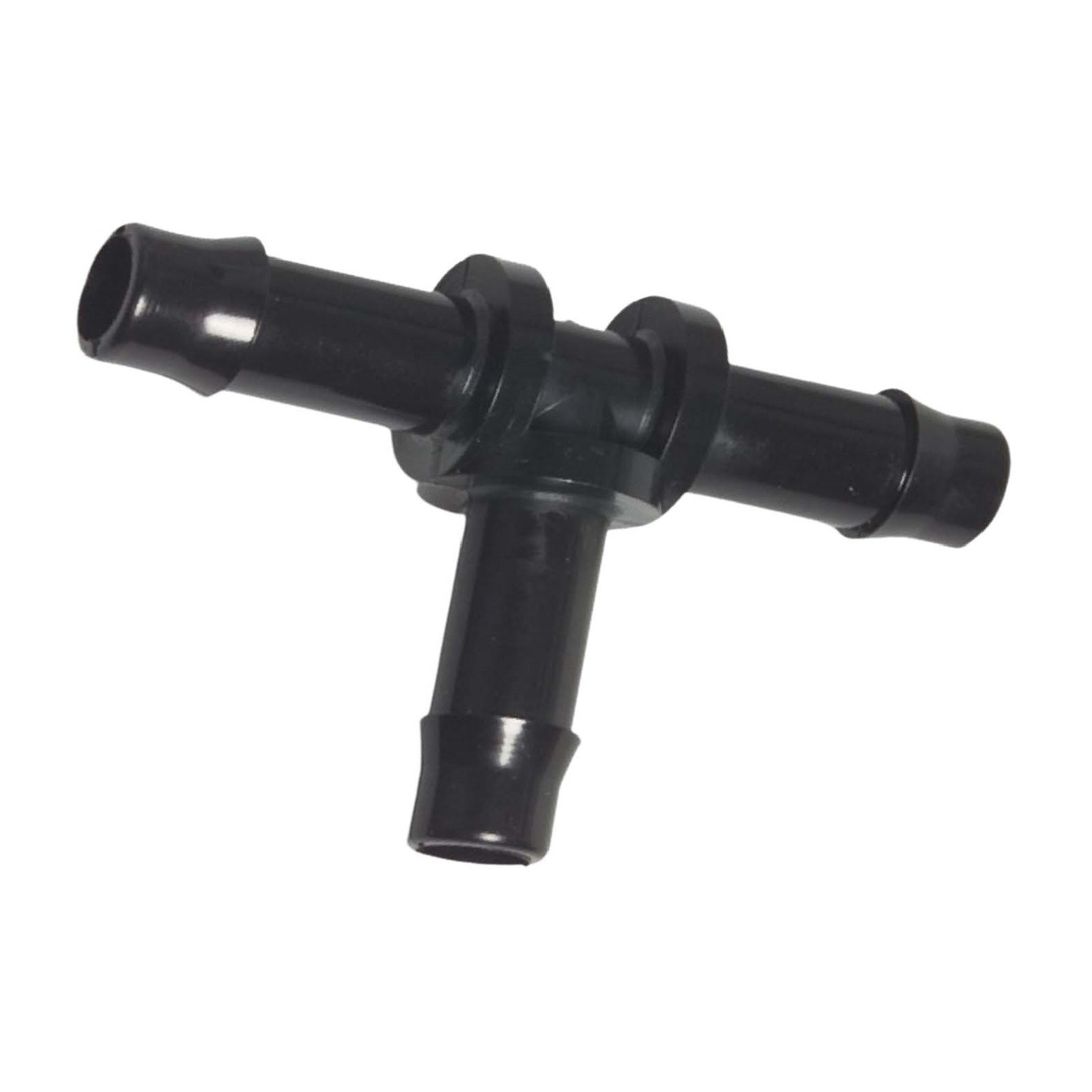 10 mm PA Nylon T-Stück 90° Schlauch Verbinder Stutzen Tülle Kupplung Fitting WF schwarz PN 10 bar