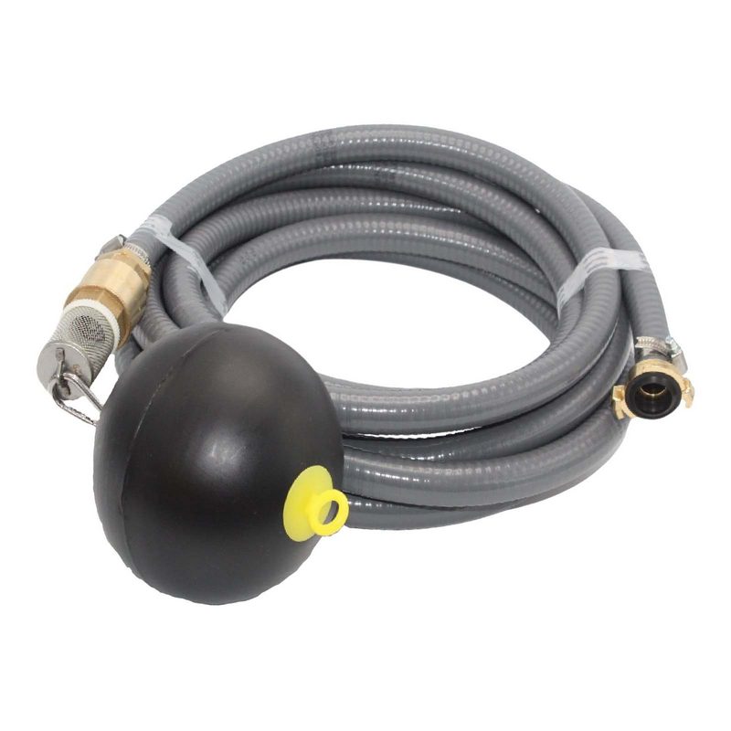 19 mm 3/4" Zoll Ansaug Saug Schlauch Pumpen Garnitur schwimmende Entnahme Schnellanschluss grau - 2 m