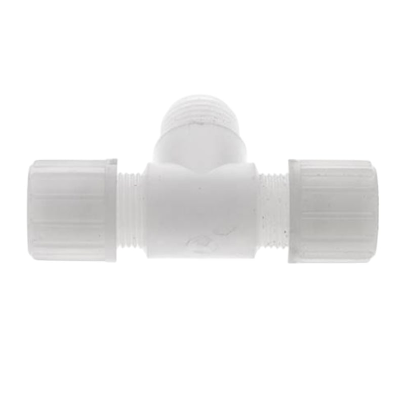 6 x 4 mm x 1/8" T-Stück 90° Kupplung Aussengewinde PVDF Verschraubung PA PP Schlauch FDA - PN 10 bar