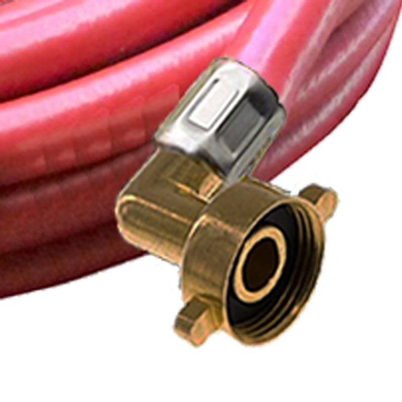 2,5 m Heizungs Füll Wasser Heizkörper Radiator Sanitär Schlauch rot - 3/4" Gerade/Winkel Anschluss - PN 8 bar
