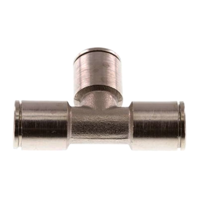 16 mm Pneumatik Schnell Steck Verbinder IQS T-Stück 90° MSV Messing PA PU Schlauch - PN 16 bar