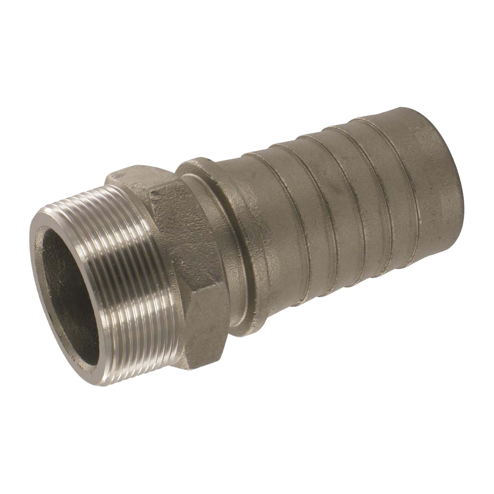 2" Dampfschlaucharmatur Außengewinde Sicherungsbund Edelstahl AISI 304 Stutzen Tülle 51 mm - PN 18 bar