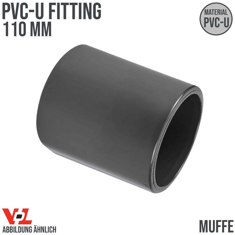 110 mm VDL PVC Klebe Fitting Muffe Verbinder - PN 16 bar