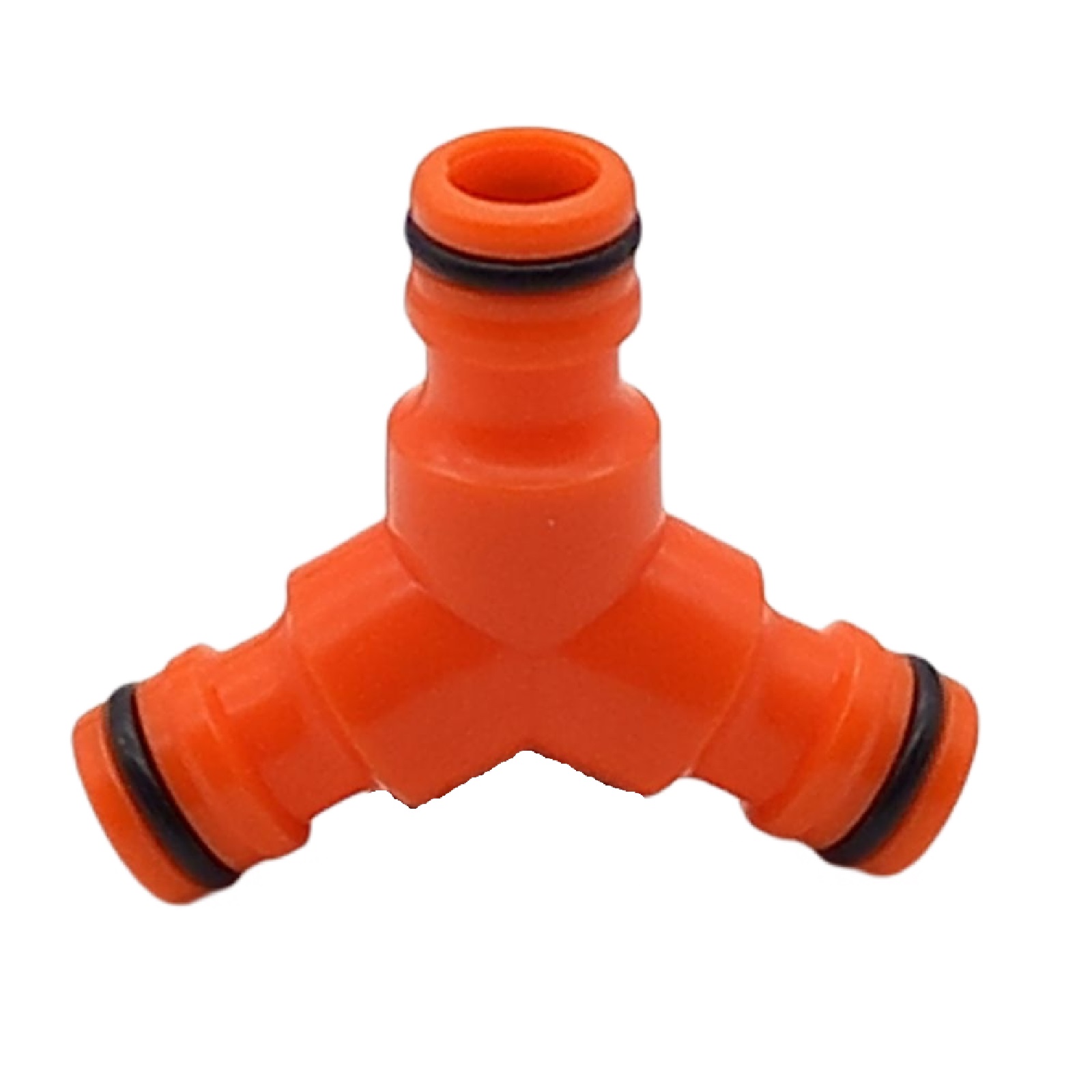 3-fach Schlauch Verteiler Verbinder Click System Quick Connect (Gardena kompatibel) - orange