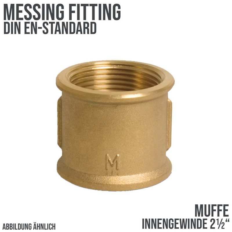 2 1/2" Muffe Nr. 270 Innen x Innengewinde IG Messing Fittings PN 20 bar