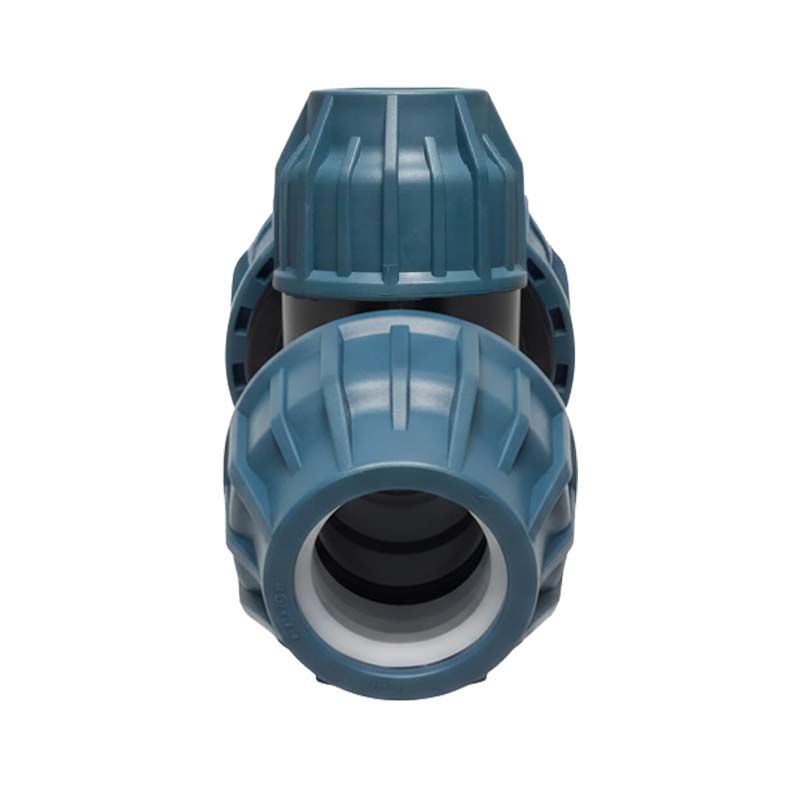 110 x 90 x 110 mm PE PP Fitting Klemm Verbinder Verschraubung Muffe reduziert T-Stück 90° DVGW - PN 16 bar