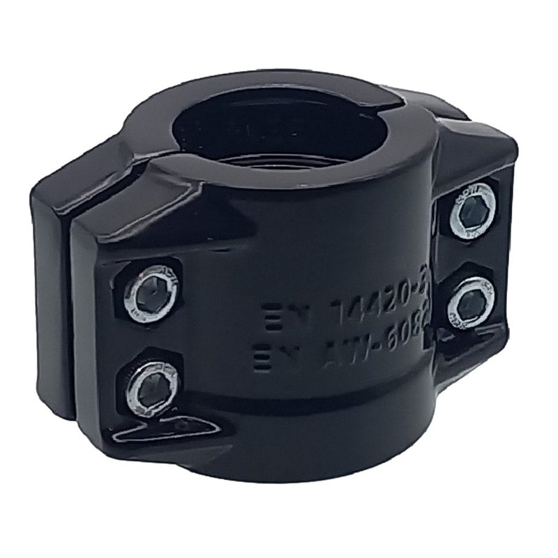 DN 19 Klemmschale Aluminium schwarz Spannbereich 30 - 33 mm für Schlauch ID x AD 19 x 31 mm - PN 25 bar