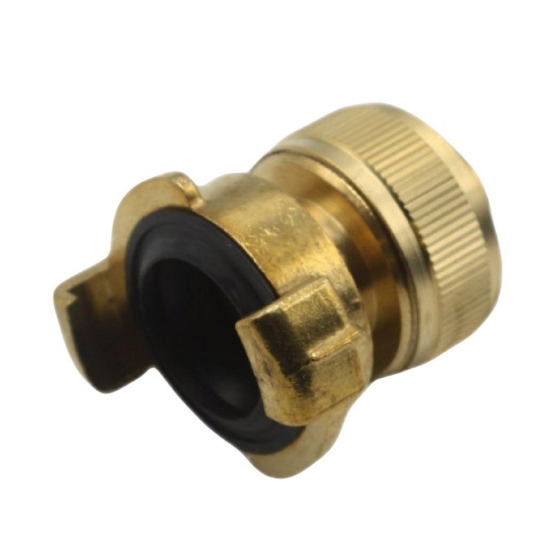 3/4" 19 mm Schlauchanschluss -> Schnellanschluss Klauen-Kuppung Übergangsstück Messing (Gardena kompatibel)