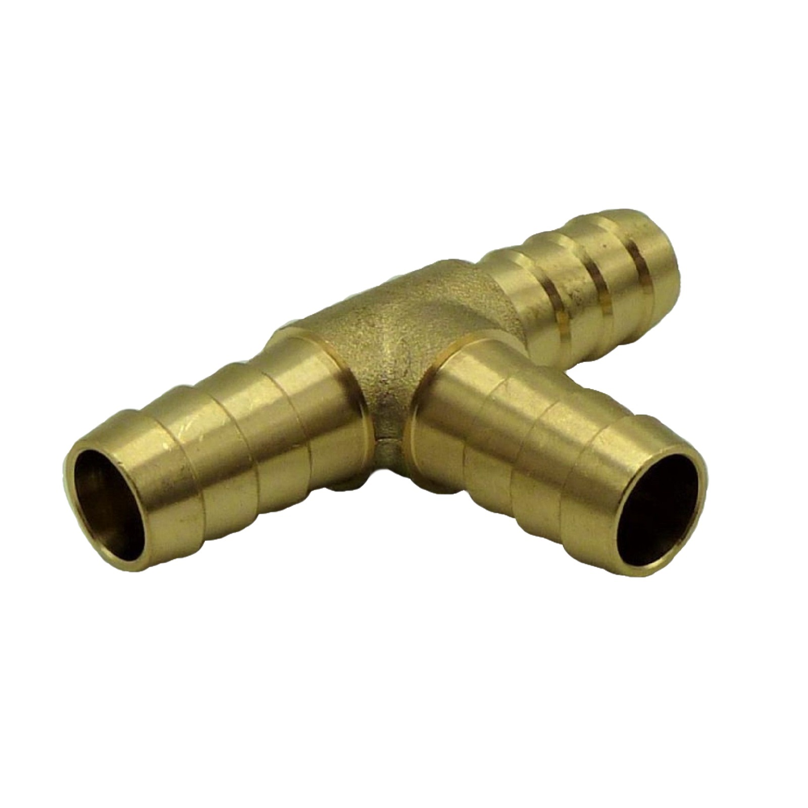6 mm - 1/4" Zoll T-Stück Schlauch Verbinder Verteiler Tülle Kupplung Reparatur Messing PN 10 bar