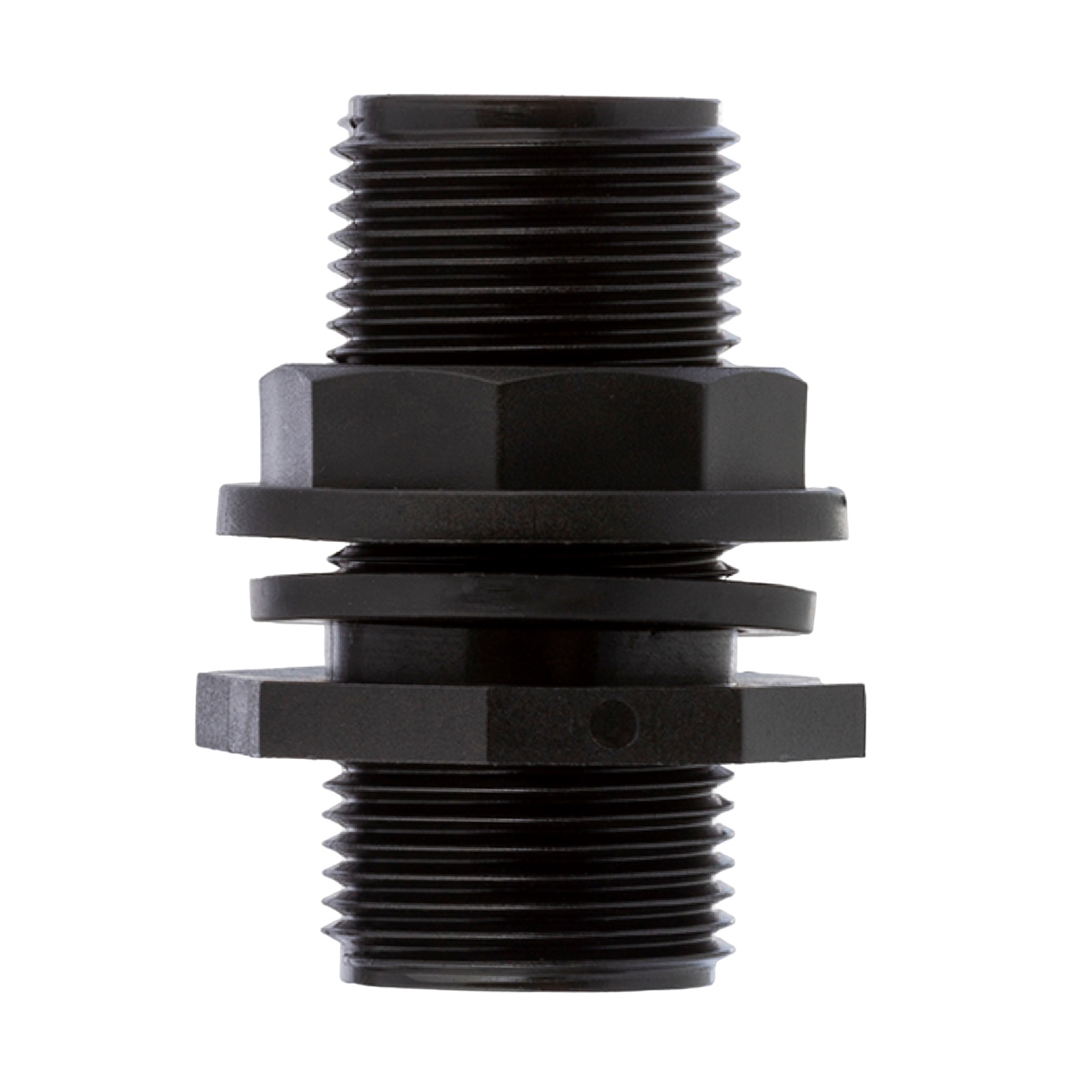 1" PP Tank Regen Tonnen Durchführung Connector 2-fach Außengewinde  - PN 10 bar