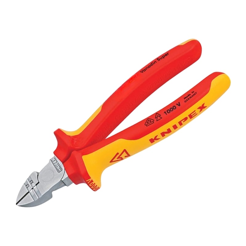 160 mm Abisolier Seiten Schneider Zange VDE verchromt 2K Griffe Knipex