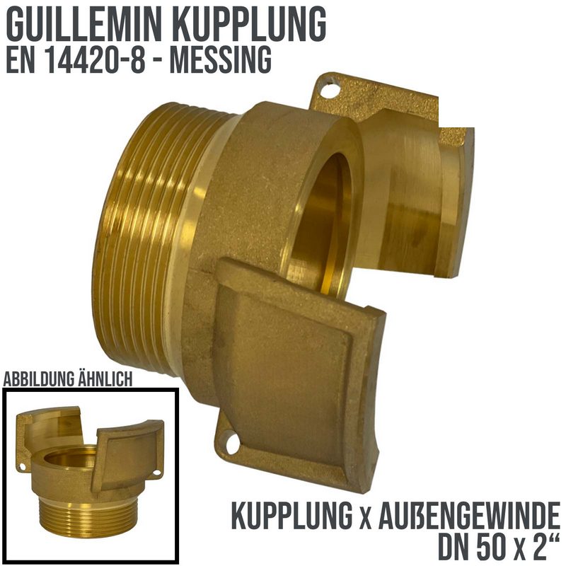 DN 50 Guillemin Kupplung BSPP Außengewinde AG 2" Messing - PN 16 bar
