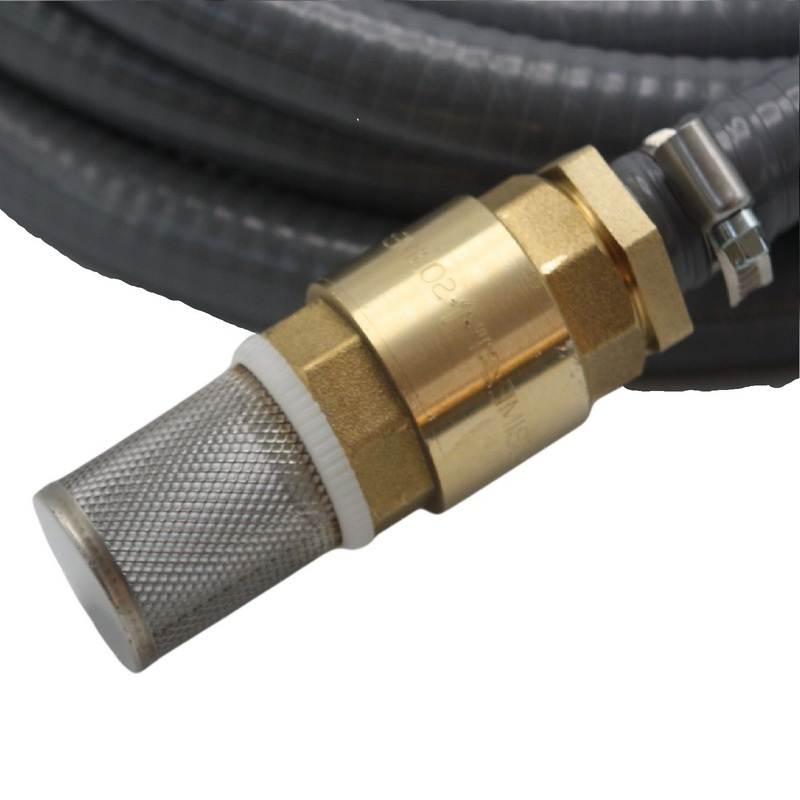 19mm 3/4" Zoll Ansaug Saug Schlauch Pumpen Garnitur vario Anschluss GRAU (1 - 25 m)