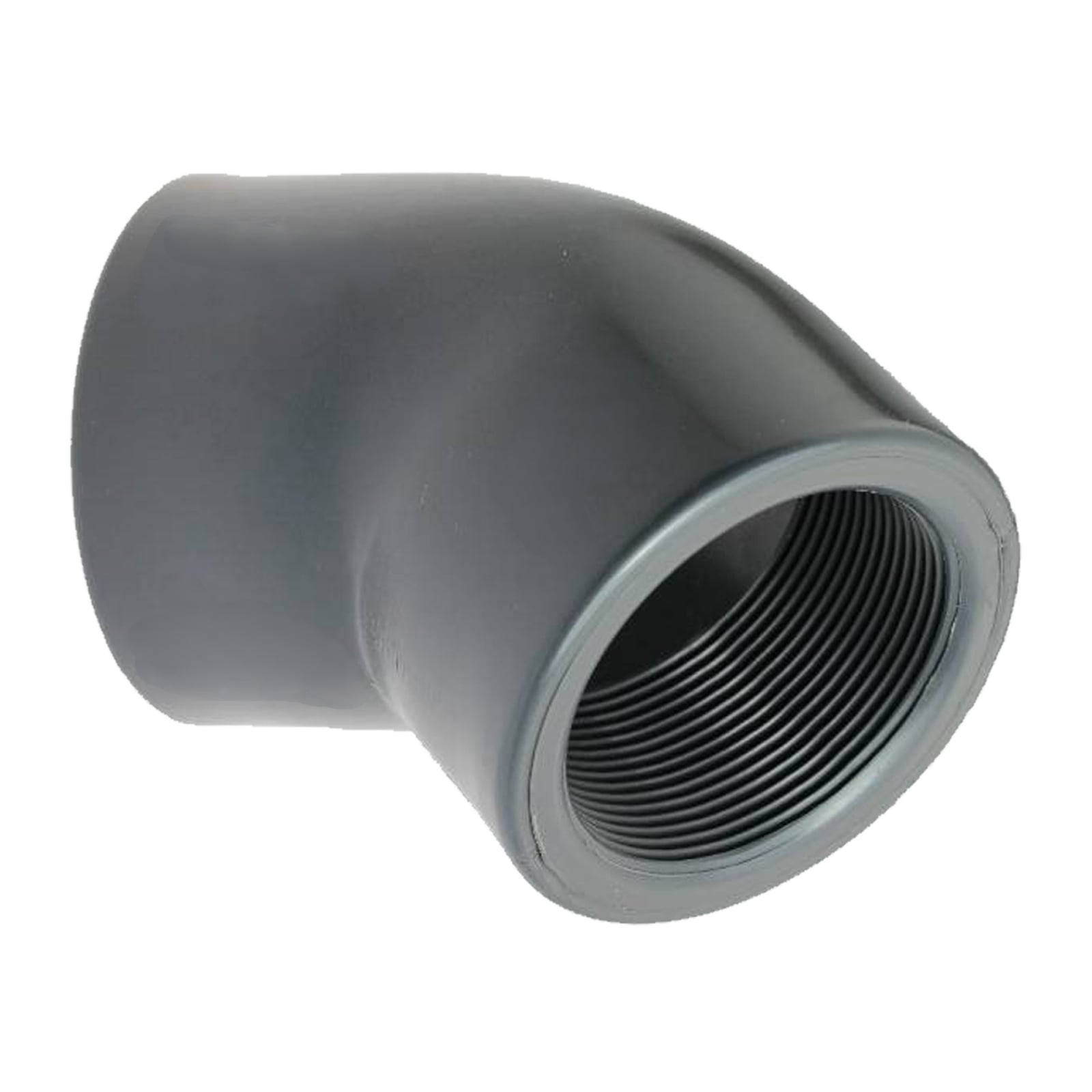 2" PVC Fitting Winkel 45° 2-fach Innen Gewinde Verbinder - PN 10 bar