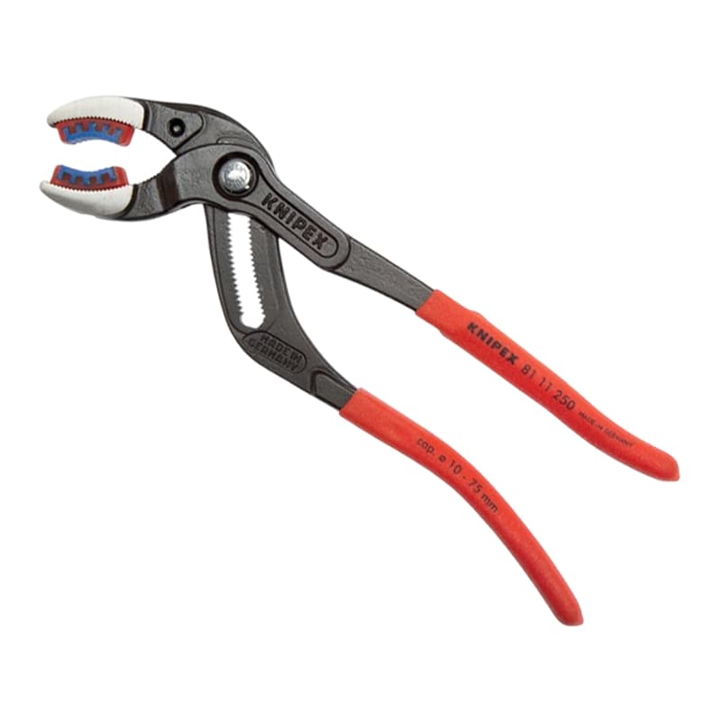250 mm Siphon Zange poliert Tauchkunststoffgriffe Knipex