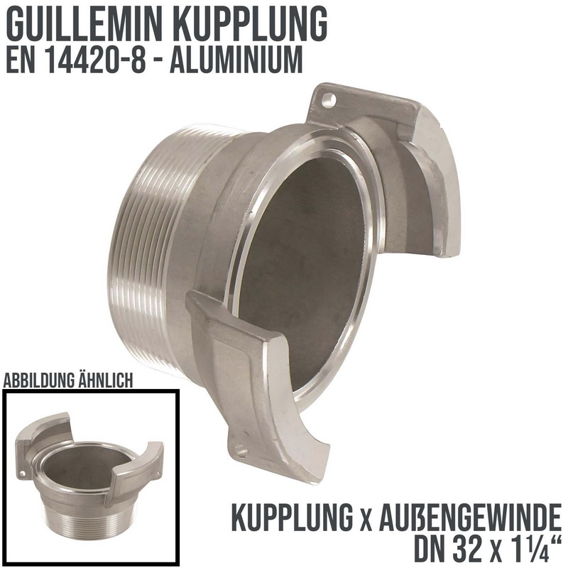 DN 32 Guillemin Kupplung BSPP Außengewinde AG 1 1/4" Aluminium - PN 16 bar