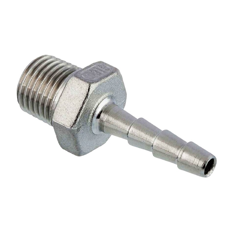 6 mm x 1/8" Zoll Schlauch Tülle Stutzen Außengewinde AG Nippel Edelstahl AISI 316 VA  Fitting - PN 20 bar