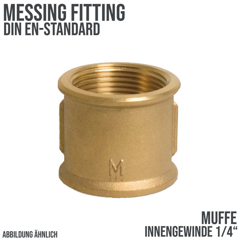 1/4" Muffe Nr. 270 Innen x Innengewinde IG Messing Fittings PN 30 bar