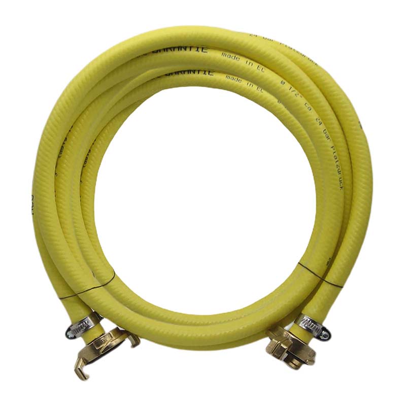 3/4" 19 mm Garten Wasser Bewässerung Schlauch Garnitur gelb Schnellkupplung 3 Lagen - PN 6 bar - 20 m