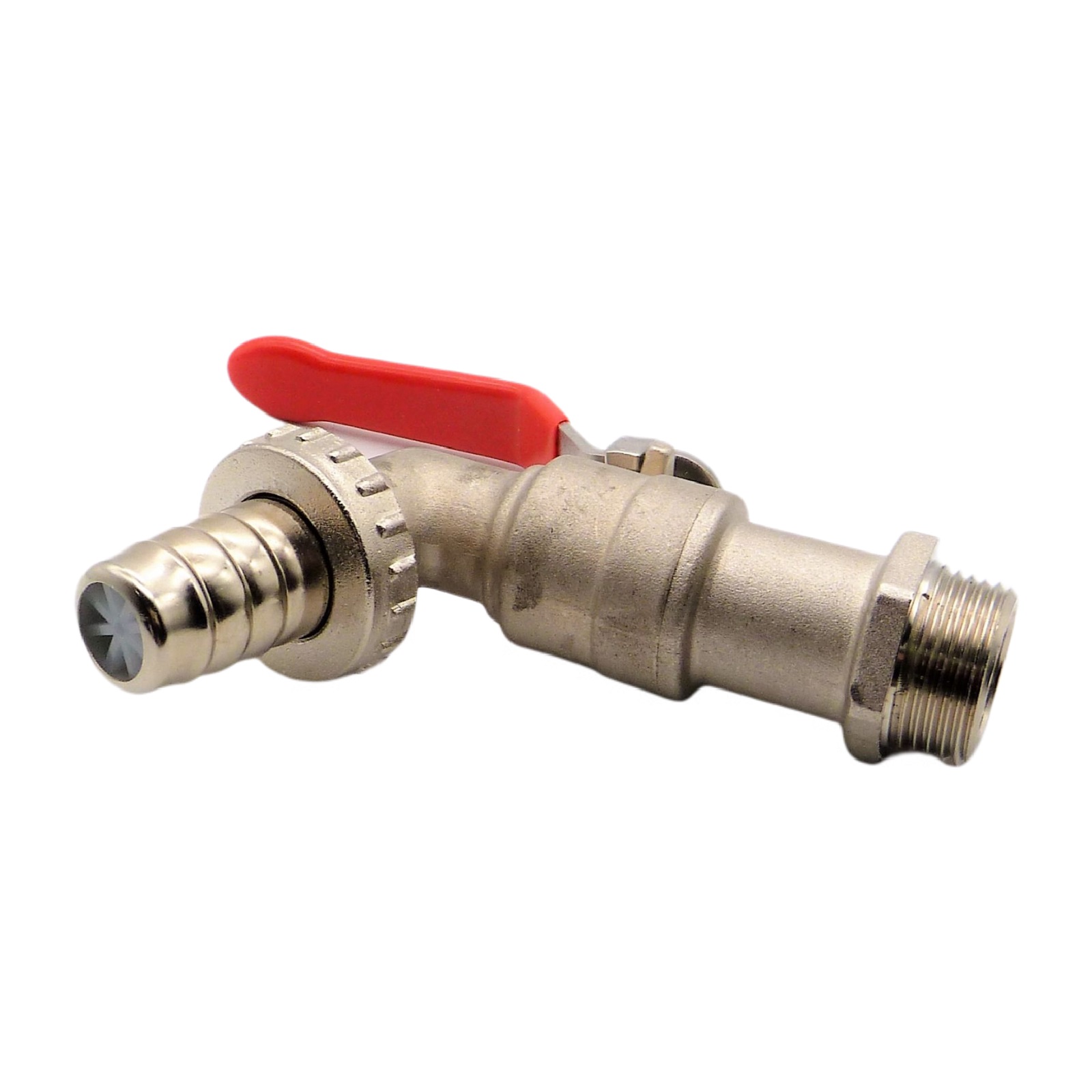 1/2" Messing Auslauf Kugel Wasser Hahn Ventil Aussengewinde Tülle 12mm - PN 10 bar