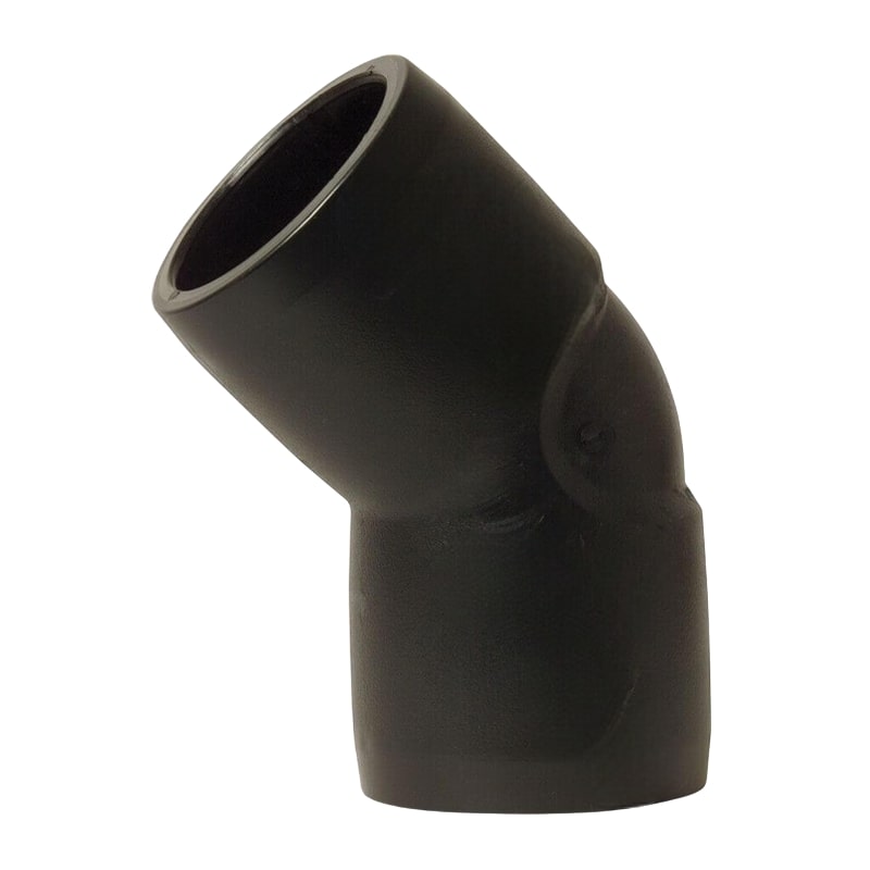 110 mm PE 100 Elektro Schweiß Fitting Winkel 45° Muffe SDR 11 DVGW 24 VAC schwarz