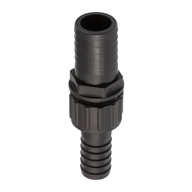 32 x 20 mm Schlauch Verschraubung reduziert 2-fach Stutzen Tülle Pool Teich Garten PP schwarz - PN 6 bar