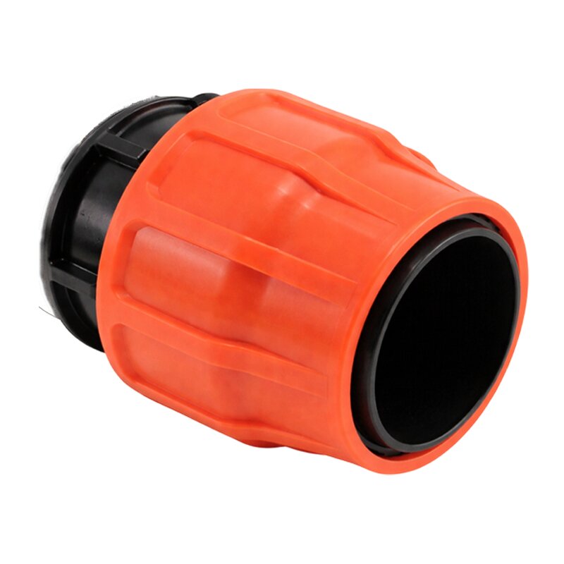 63 mm x 2 1/2" PE PP Fitting Layflat Klemm Verbinder Kupplung x Innengewinde IG Flach Schlauch - PN 10 bar