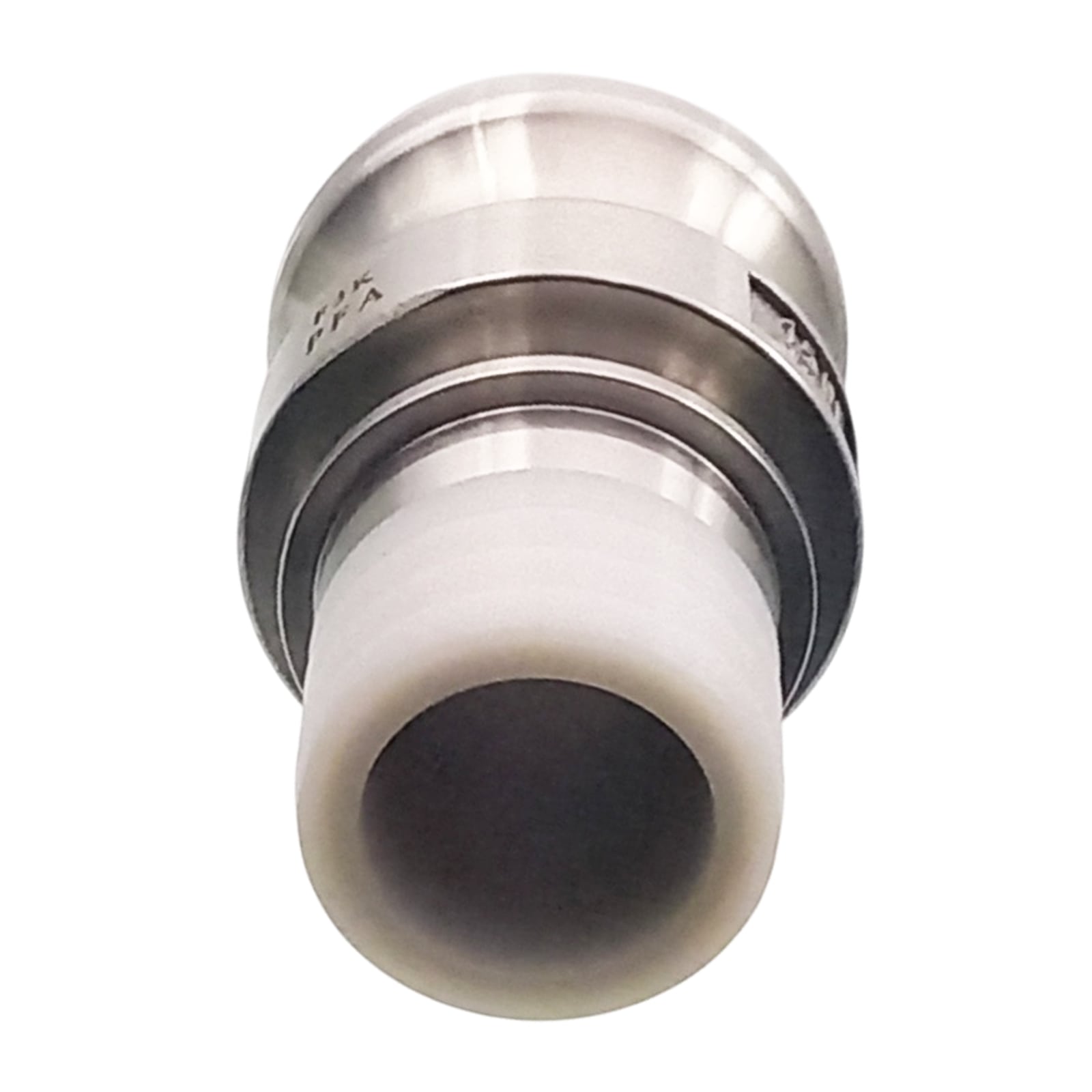 Kamlock Typ E - Vaterteil (91,5 mm) Edelstahl V2A (AISI 316) -> gerillter Stutzen DN 75 mm PFA beschichtet - PN 25 bar