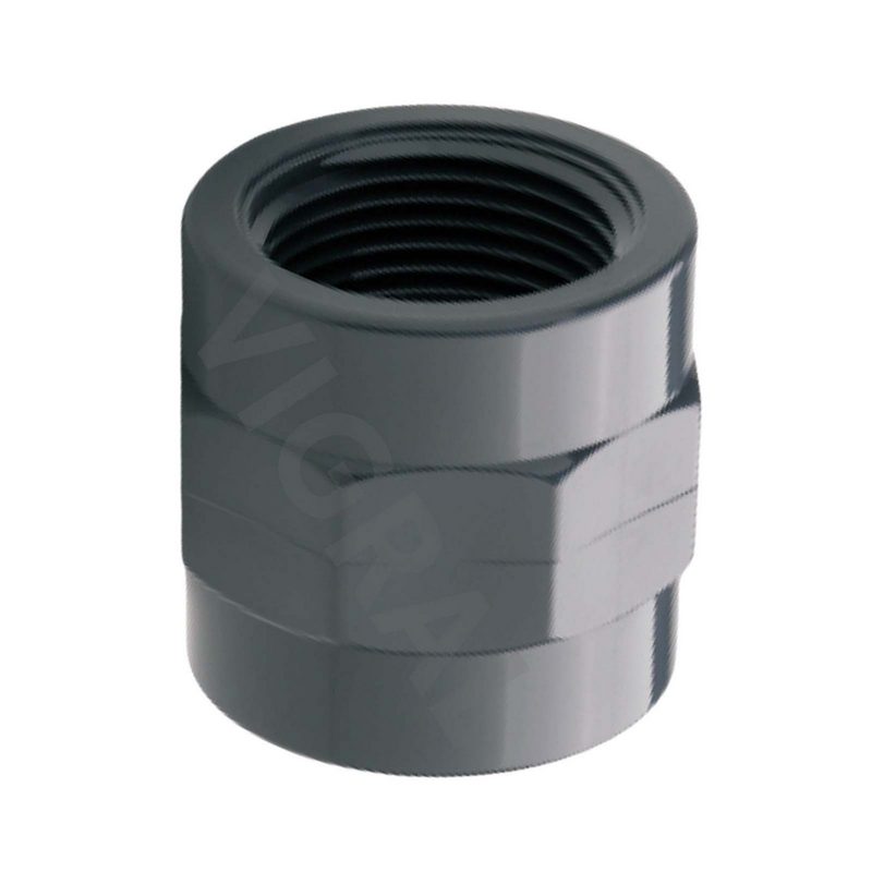 90 mm PVC Klebe Fitting Gewinde Muffe 90 mm x 3"  Verbinder - PN 10 bar