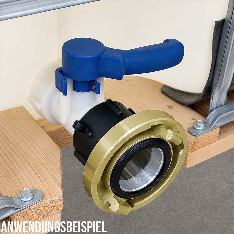 S60 x 6 IBC Adapter auf STORZ C DN 52 KA 66 Messing Übergangsstück Pumpenanschluß