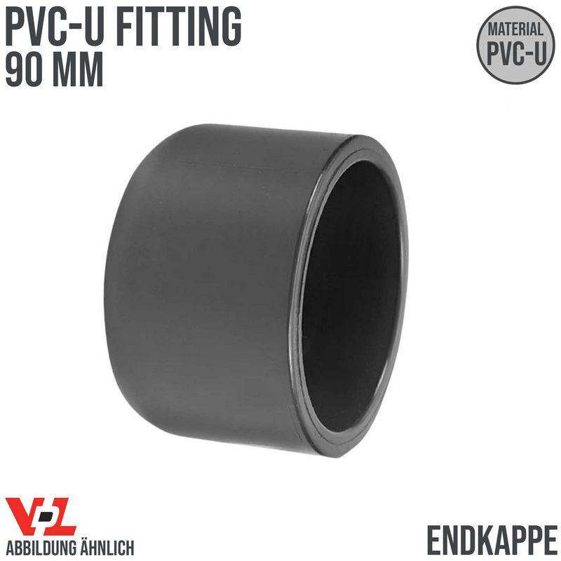 90 mm VDL PVC Klebe Fitting End Kappe Muffe Verbinder - PN 16 bar