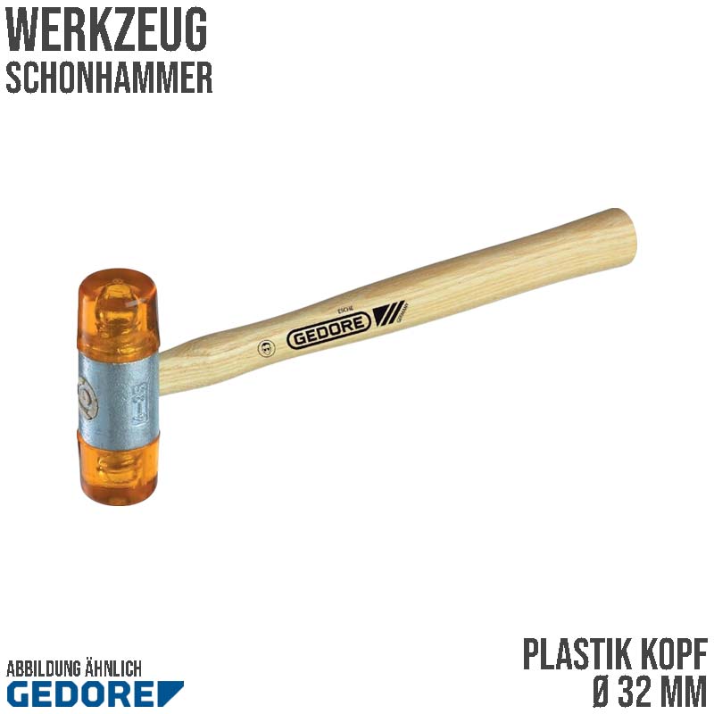 32 mm Plastik Schonhammer Cellulose-Acetat Esche Stiel