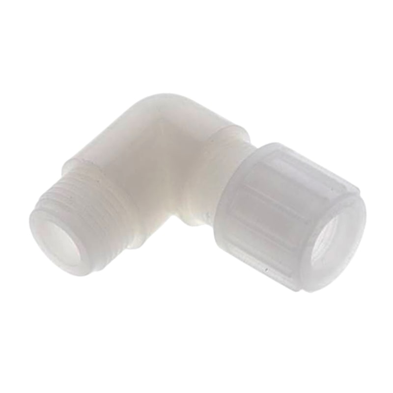 6 x 4 mm x 1/4" Winkel 90° Kupplung Aussengewinde PVDF Verschraubung PA PP Schlauch FDA - PN 10 bar